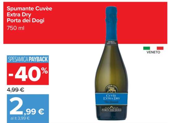 Spumante Cuvèe Extra Dry Porta dei Dogi