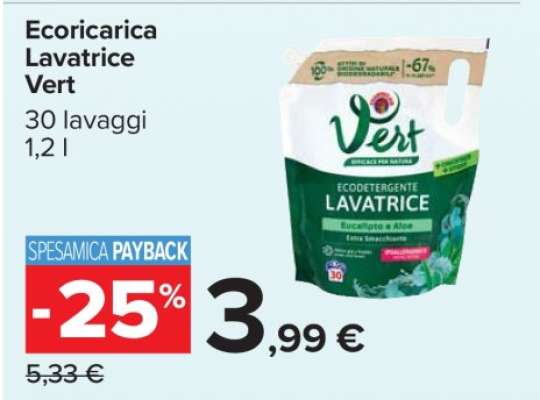 Ecoricarica Lavatrice Vert