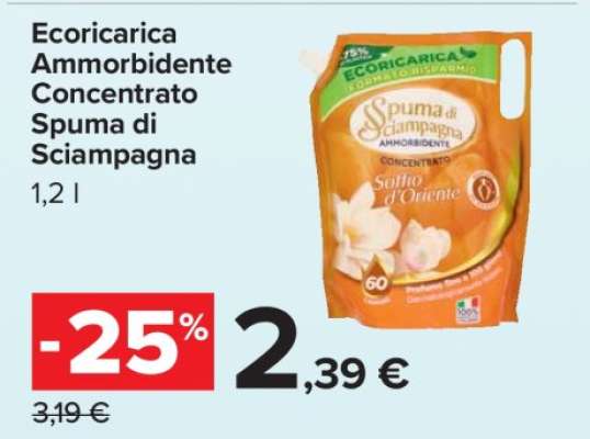 ECORICARICA AMMORBIDENTE CONCENTRATO SPUMA DI SCIAMPAGNA