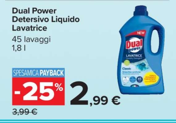 Dual Power Detersivo Liquido Lavatrice