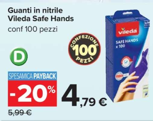 Guanti in Nitrile Vileda Safe hands