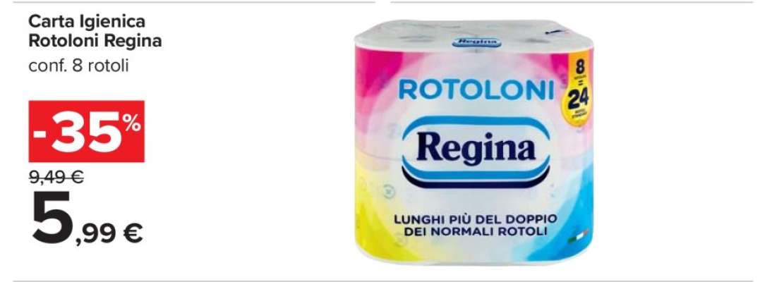 Carta Igienica Rotoloni Regina
