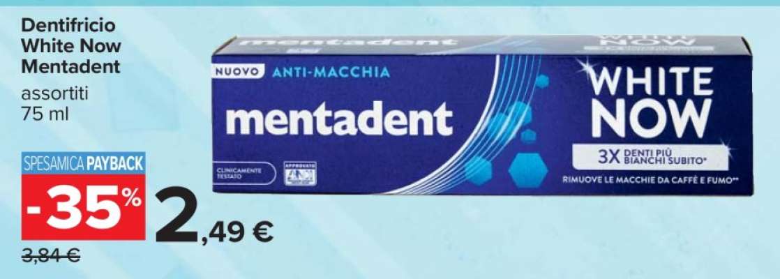 Dentifricio White Now Mentadent