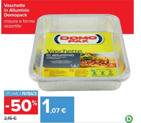 Vaschette in Alluminio Domopak