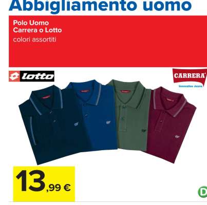Polo Uomo Carrera o Lotto