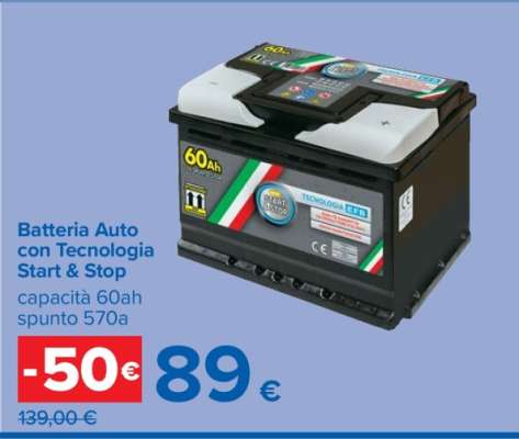 Batteria Auto con Tecnologia Start & Stop