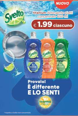 Svelto titanium detergente piatti concentrato 650 ml