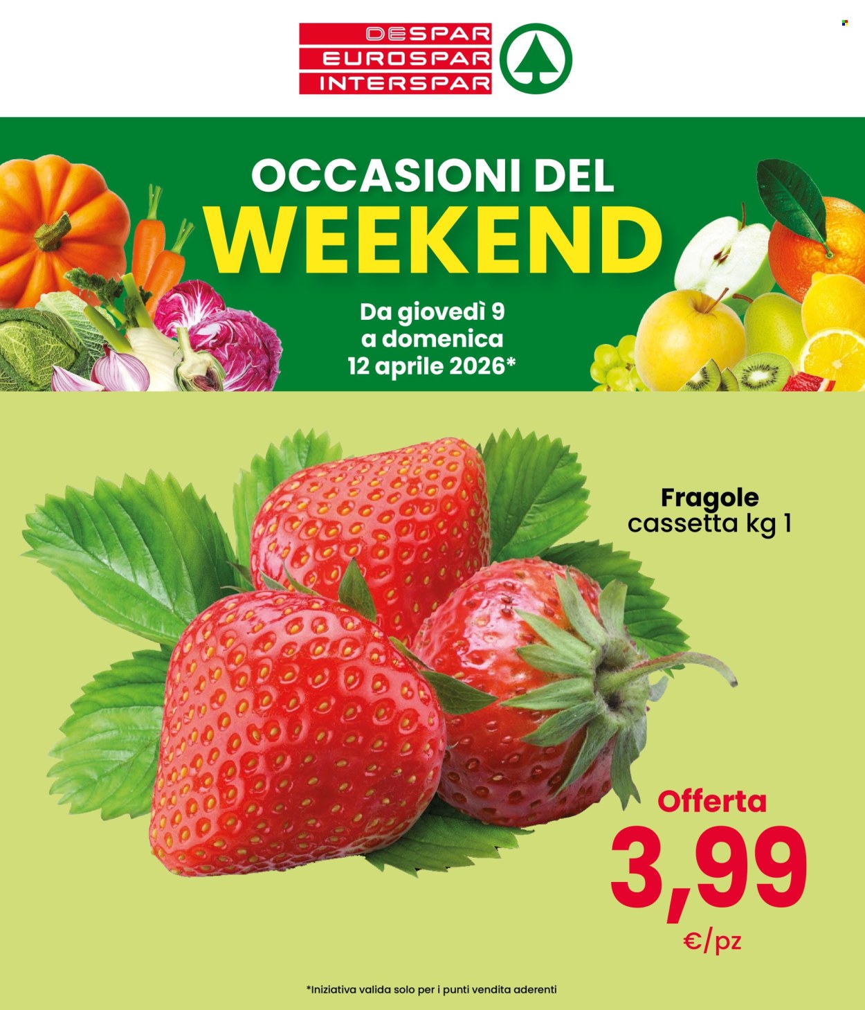 Volantino Eurospar - 9/4/2026 - 12/4/2026. Pagina 1