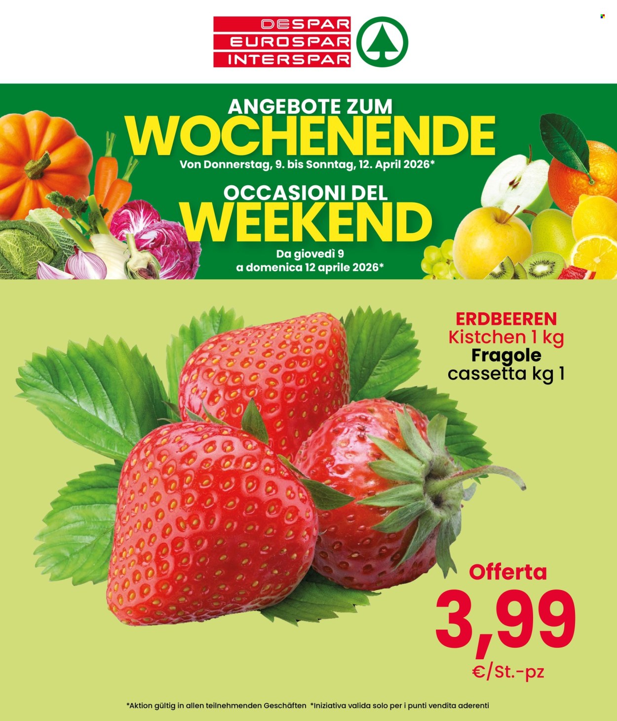 Volantino Eurospar - 9/4/2026 - 12/4/2026. Pagina 1