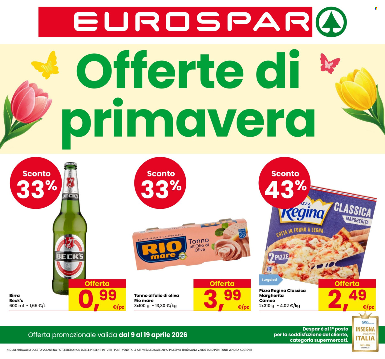 Volantino Eurospar - 9/4/2026 - 19/4/2026. Pagina 1