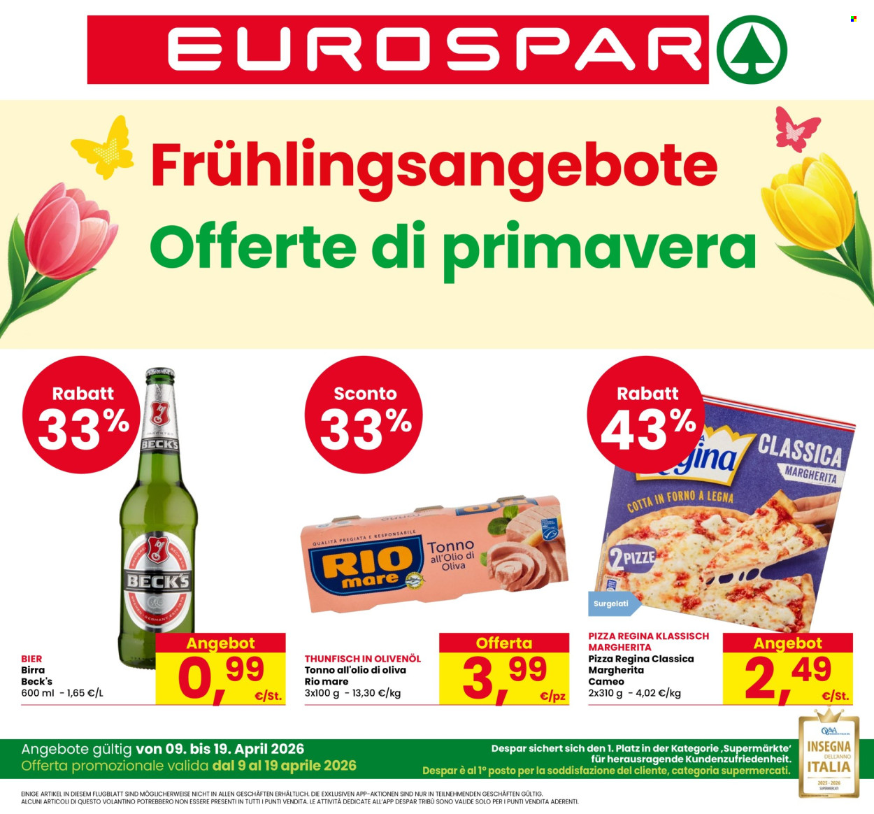 Volantino Eurospar - 9/4/2026 - 19/4/2026. Pagina 1
