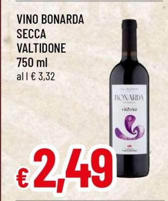 VINO BONARDA SECCA VALTIDONE