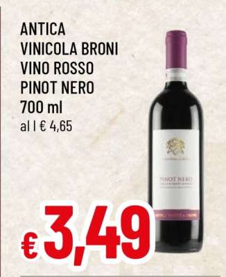 ANTICA VINICOLA BRONI VINO ROSSO PINOT NERO