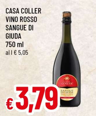 CASA COLLER VINO ROSSO SANGUE DI GIUDA