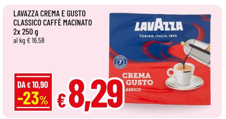 LAVAZZA CREMA E GUSTO CLASSICO CAFFÈ MACINATO