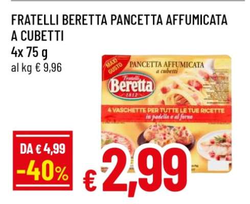 FRATELLI BERETTA PANCETTA AFFUMICATA A CUBETTI