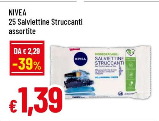 NIVEA 25 Salviettine Struccanti assortite