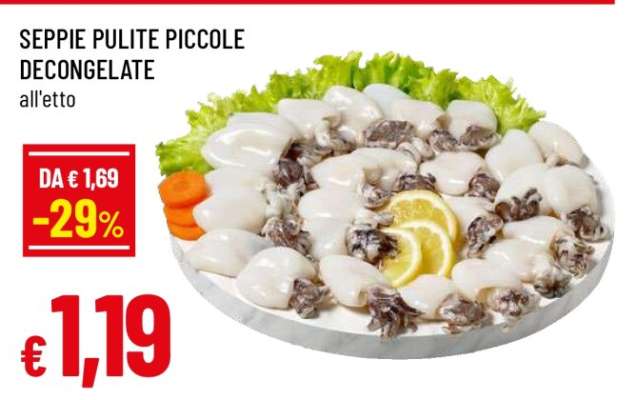 SEPPIE PULITE PICCOLE DECONGELATE