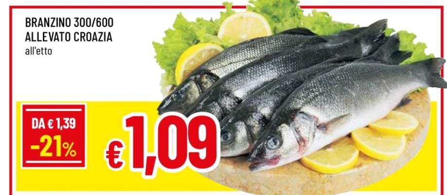 BRANZINO 300/600 ALLEVATO CROAZIA