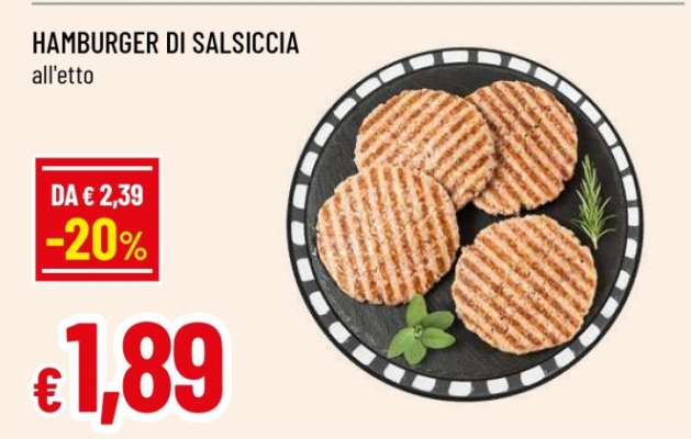 HAMBURGER DI SALSICCIA