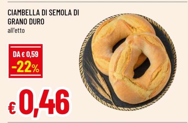 CIAMBELLA DI SEMOLA DI GRANO DURO