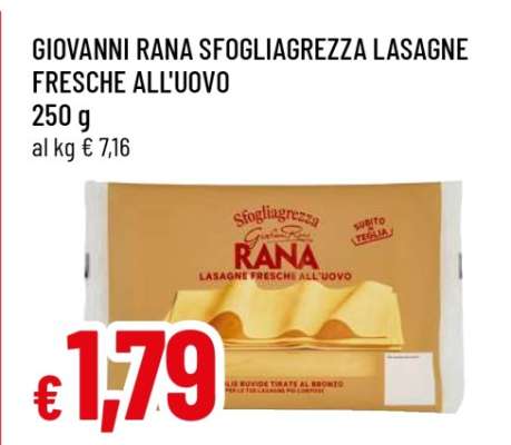 GIOVANNI RANA SFOGLIAGREZZA LASAGNE FRESCHE ALL'UOVO