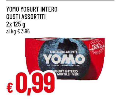 YOMO Yogurt Intero Gusti Assortiti