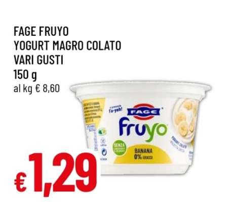 FAGE FRUYO YOGURT MAGRO COLATO VARI GUSTI