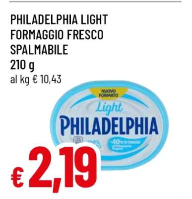 PHILADELPHIA LIGHT FORMAGGIO FRESCO SPALMABILE