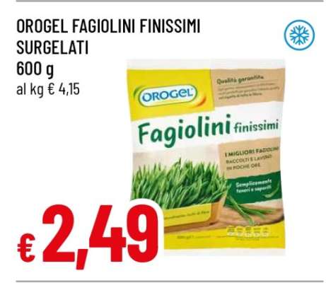 OROGEL FAGIOLINI FINISSIMI SURGELATI