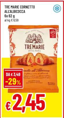 TRE MARIE CORNETTO ALL'ALBICOCCA