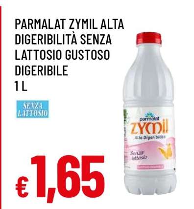 Parmalat Zymil Alta Digeribilità Senza Lattosio Gustoso Digeribile