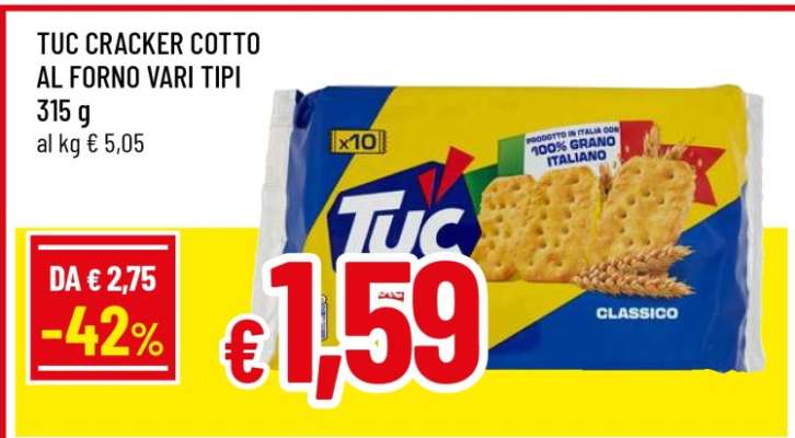TUC CRACKER COTTO AL FORNO VARI TIPI