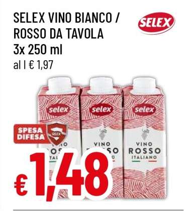 SELEX VINO BIANCO / ROSSO DA TAVOLA