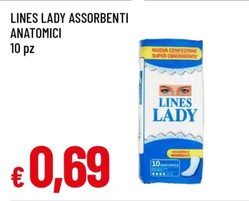 LINES LADY ASSORBENTI ANATOMICI