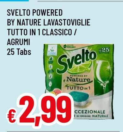 Svelto Powered by Nature Lavastoviglie Tutto in 1 Classico / Agrumi