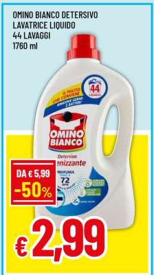 OMINO BIANCO DETERSIVO LAVATRICE LIQUIDO