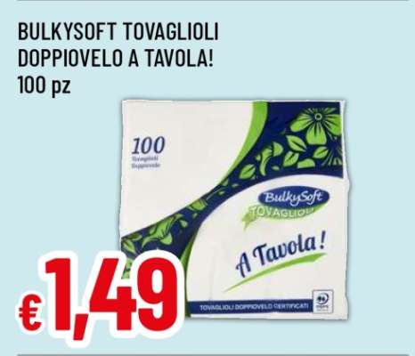 BULKYSOFT TOVAGLIOLI DOPPIOVELO A TAVOLA!