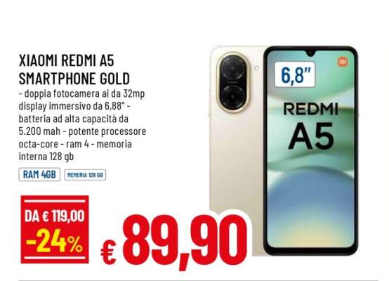 Xiaomi Redmi A5 Smartphone Gold