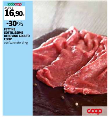 FETTINE SOTTILISSIME DI BOVINO ADULTO COOP