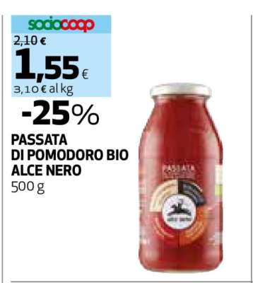 PASSATA DI POMODORO BIO ALCE NERO