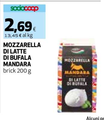 Mozzarella di latte di bufala MANDARA