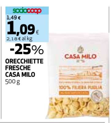 ORECCHIETTE FRESCHE CASA MILO