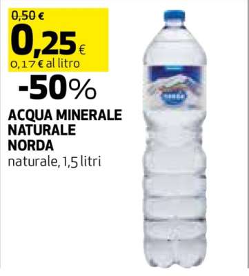 ACQUA MINERALE NATURALE NORDA