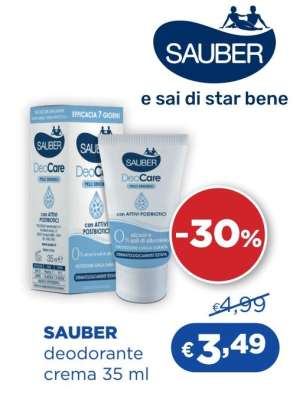 SAUBER deodorante crema 35 ml
