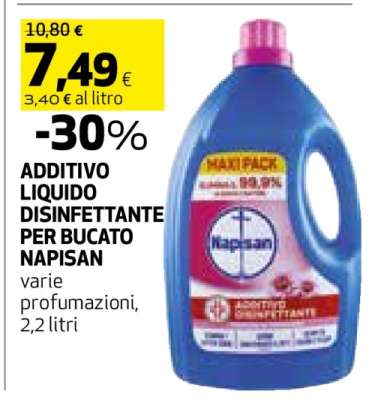 ADDITIVO LIQUIDO DISINFETTANTE PER BUCATO NAPISAN