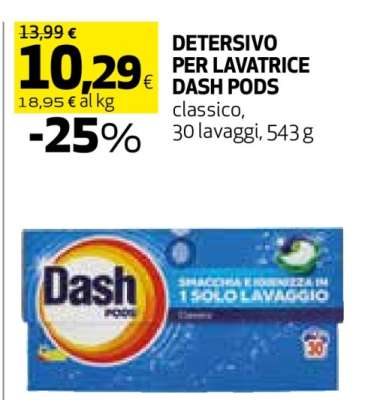 DETERSIVO PER LAVATRICE DASH PODS