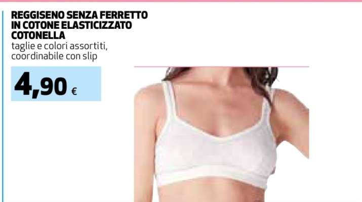 Reggiseno senza ferretto in cotone elasticizzato Cotonella