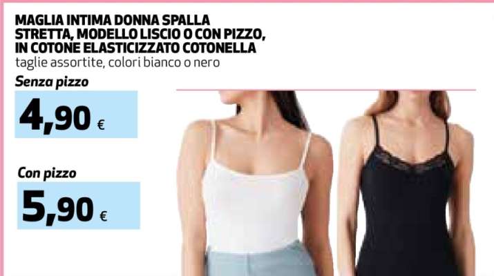 MAGLIA INTIMA DONNA SPALLA STRETTA