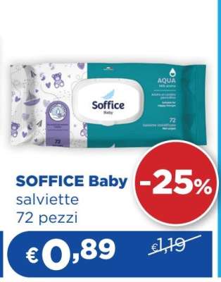 SOFFICE Baby salviette 72 pezzi